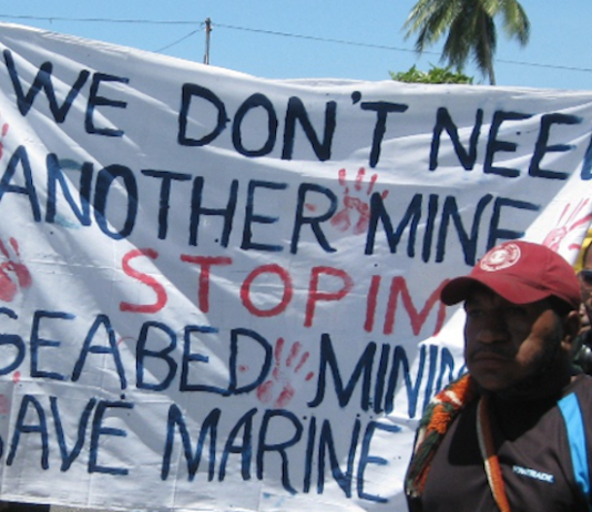 A PNG protest against seabed mining