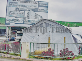 A tent at CWM Hospital, Suva