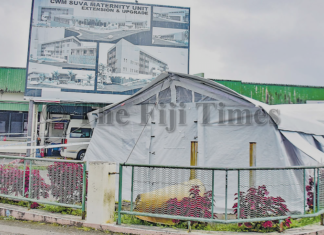 A tent at CWM Hospital, Suva