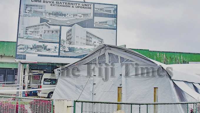 A tent at CWM Hospital, Suva