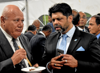 Fiji's Viliame Gavoka and AG Aiyaz Sayed-Khaiyum