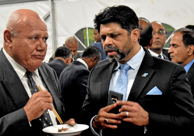 Fiji's Viliame Gavoka and AG Aiyaz Sayed-Khaiyum
