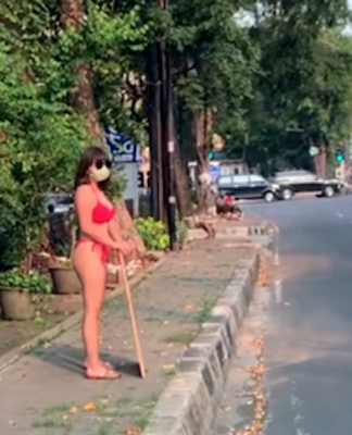 Instagram posting of Dinar Candy protest