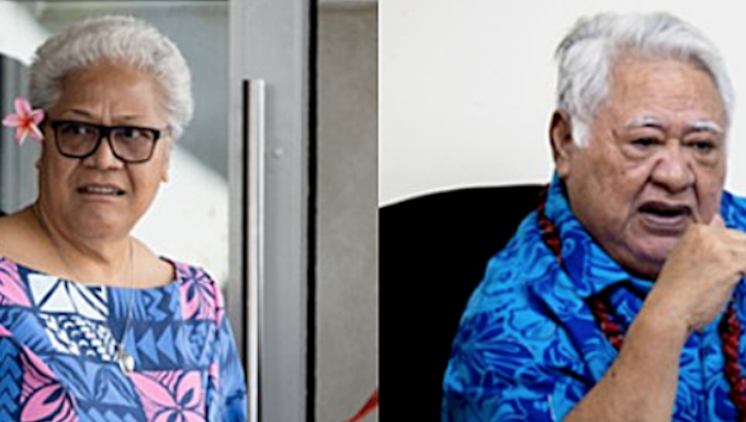 Samoan PM Fiame Naomi Mata'afa and former PM Tuilaepa