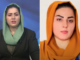 Afghan journalists Khadija Amin (left) and Shabnam Dawran