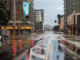 Empty streets in the capital Wellington 200821