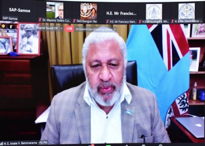Fiji Prime Minister Voreqe Bainimarama SIDS