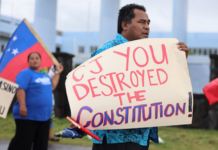 Protest over Samoa constitution 020821