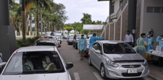 Suva's drive through vaccination centre