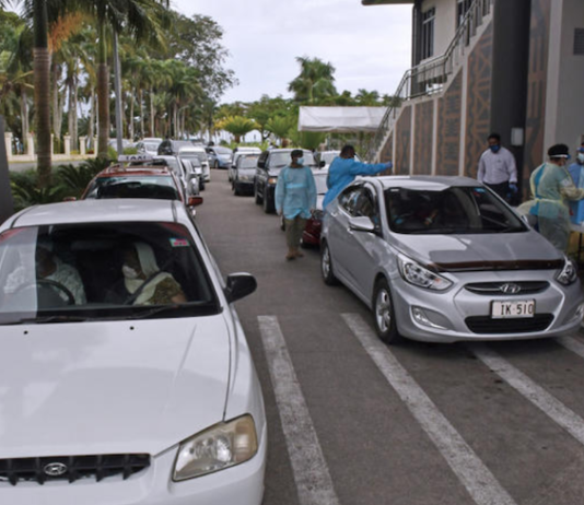Suva's drive through vaccination centre