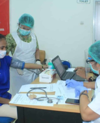 Vaccinations in Karubaga Regional Hospital in Tolikara Regency, Papua