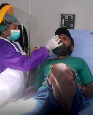 Papuan activist Victor Yeimo being examined in Jayapura hospital 270821