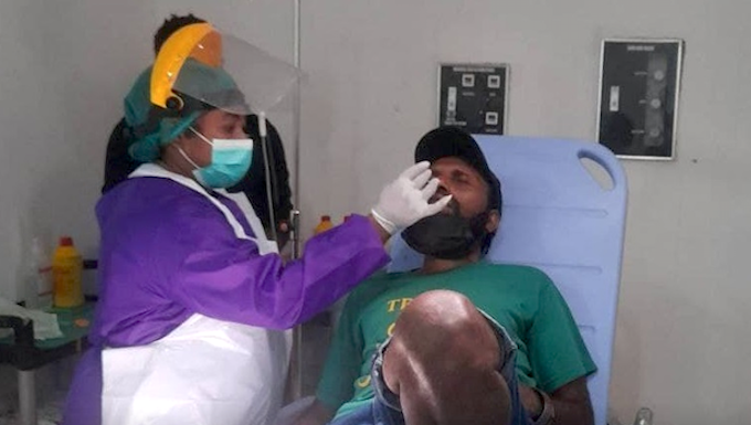 Papuan activist Victor Yeimo being examined in Jayapura hospital 270821