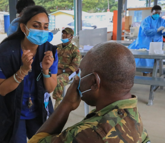 Covid-19 training for PNG Defence Force