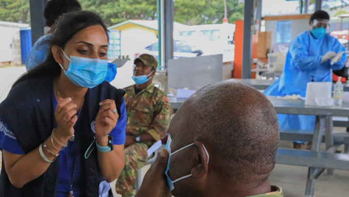 Covid-19 training for PNG Defence Force