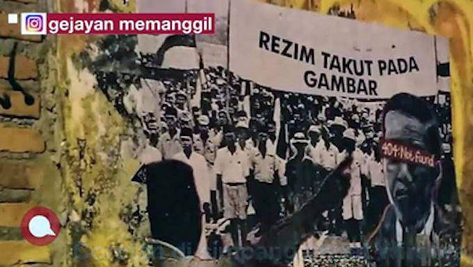 The "blacked out" mural at Wirobrajan