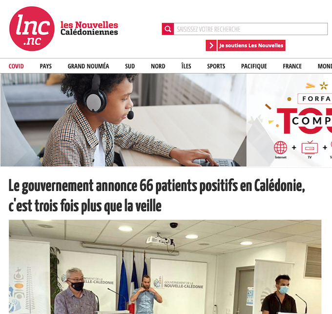 Les Nouvelles Calédoniennes reports 090921