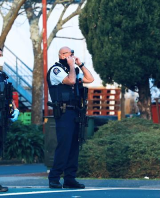 Armed police at Auckland's LynnMall