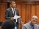Opposition NFP Leader Professor Biman Prasad speaking in Fiji Parliament
