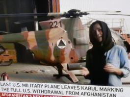 Charlotte Bellis at Kabul International Airport