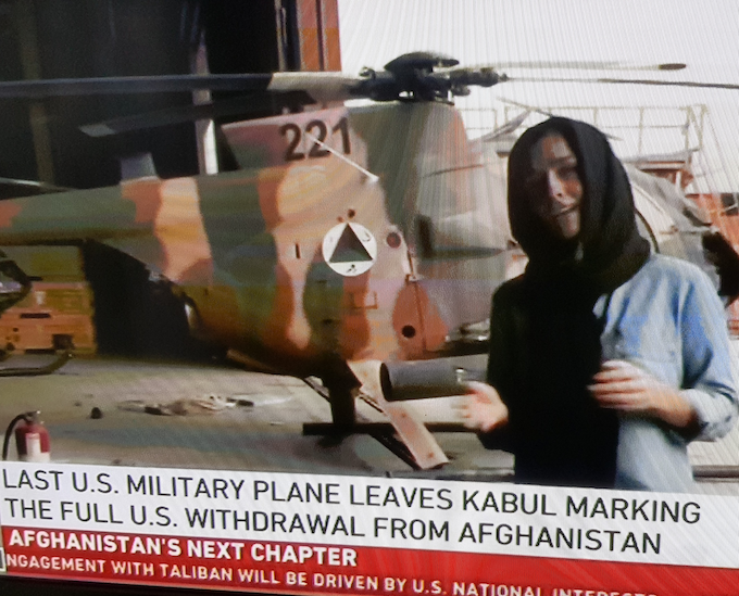 Charlotte Bellis at Kabul International Airport