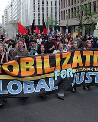 Activists protest against World Bank policies