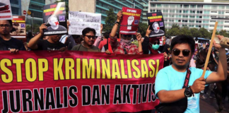 Jakarta protest against crimalisation of journalists