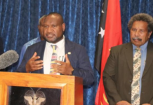 PNG PM James Marape with Foreign Minister Soroi Eoe
