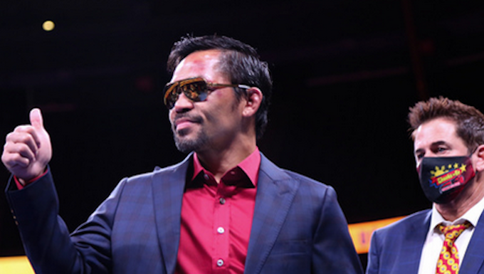 Filipino boxer-turned-politician Manny Pacquiao