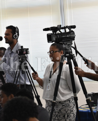 News conference in Fiji
