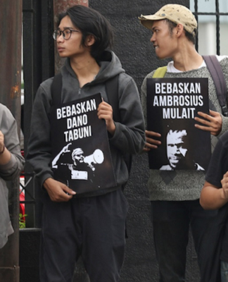 Papuan political prisoners protest
