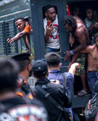 Arrested Papuan activists in Jakarta 300921