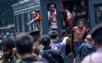 Arrested Papuan activists in Jakarta 300921