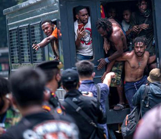 Arrested Papuan activists in Jakarta 300921