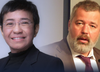 Rappler's Maria Ressa and Russia's Dmitry Muratov