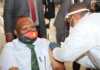 PNG Prime Minister James Marape being vaccinated