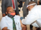 PNG Prime Minister James Marape being vaccinated