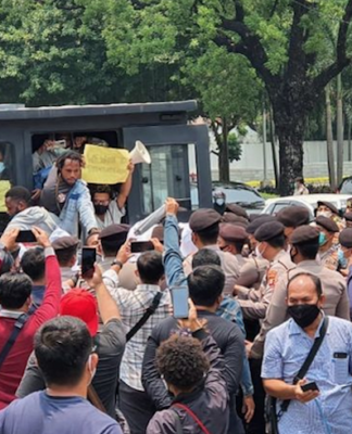 Papuan US Embassy protest in Jakarta 30092021