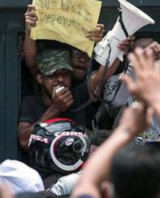 Arrested Papuan activists protest 30-09-2021