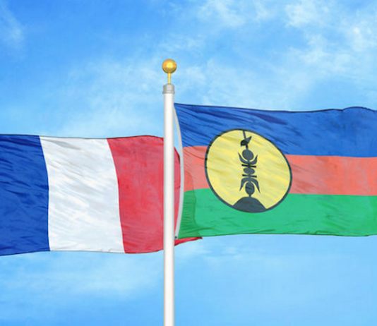Kanaky referendum flags