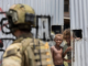 An Australian soldier on patrol in Honiara