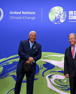 Fiji Prime Minister Voreqe Bainimarama at COP26