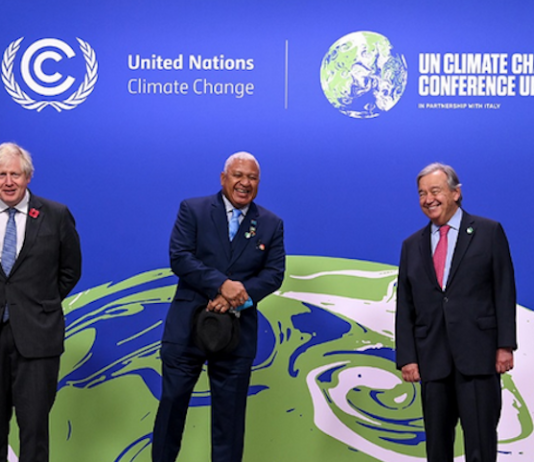 Fiji Prime Minister Voreqe Bainimarama at COP26