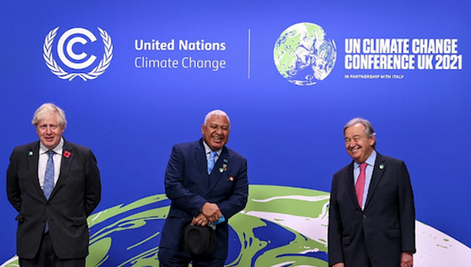 Fiji Prime Minister Voreqe Bainimarama at COP26