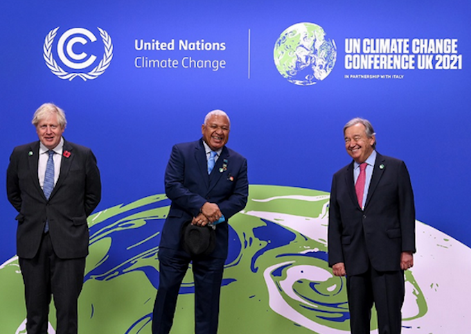 Fiji Prime Minister Voreqe Bainimarama at COP26