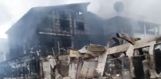 Honiara's Chinatown in ruins