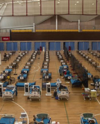 Makeshift covid hospital in POM