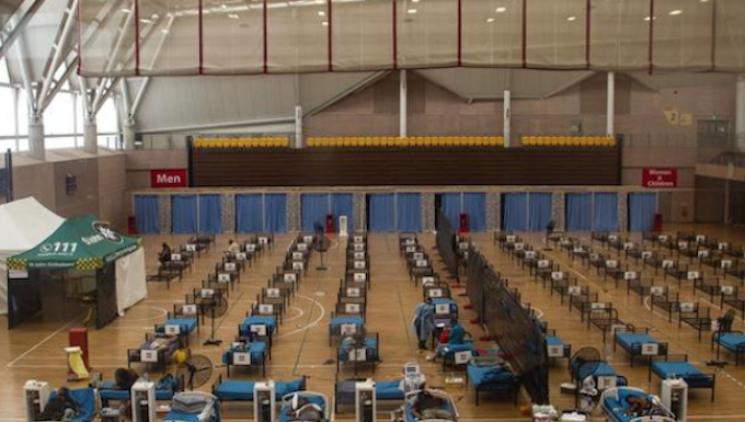 Makeshift covid hospital in POM