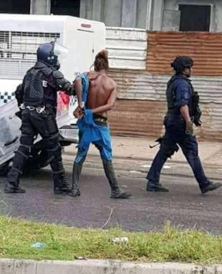 Solomon Islands police arrest a suspect