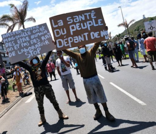 Noumea covid protest